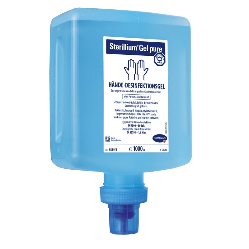 Sterillium Gel pure CleanSafe Flasche von Hartmann - Nachfüllflasche für CleanSafe Spender, optimale Dosierung - Med-Praxi...