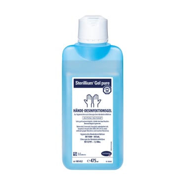 Sterillium Gel pure Händedesinfektion Flasche - 500ml parfümfreies Gel, hautverträglich und rückfettend - Med-Praxisbedarf