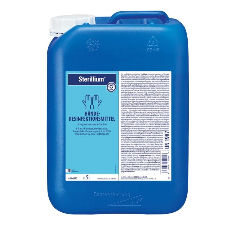 Sterillium Händedesinfektion Flasche 500ml - viruzid, alkoholbasiert für medizinische Händehygiene - Med-Praxisbedarf