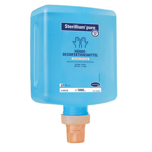 Sterillium pure CleanSafe Nachfüllflasche 1L - mit Dosierpumpe für CleanSafe Spender - Med-Praxisbedarf