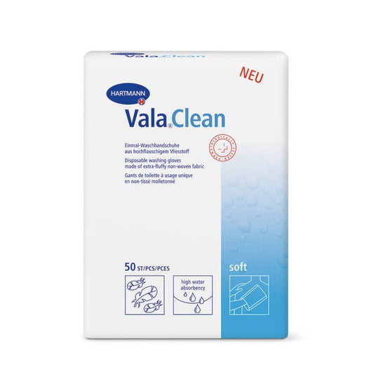 Vala Clean soft Einmal-Waschhandschuhe - für empfindliche Haut, Ökotex-zertifiziert - Med-Praxisbedarf
