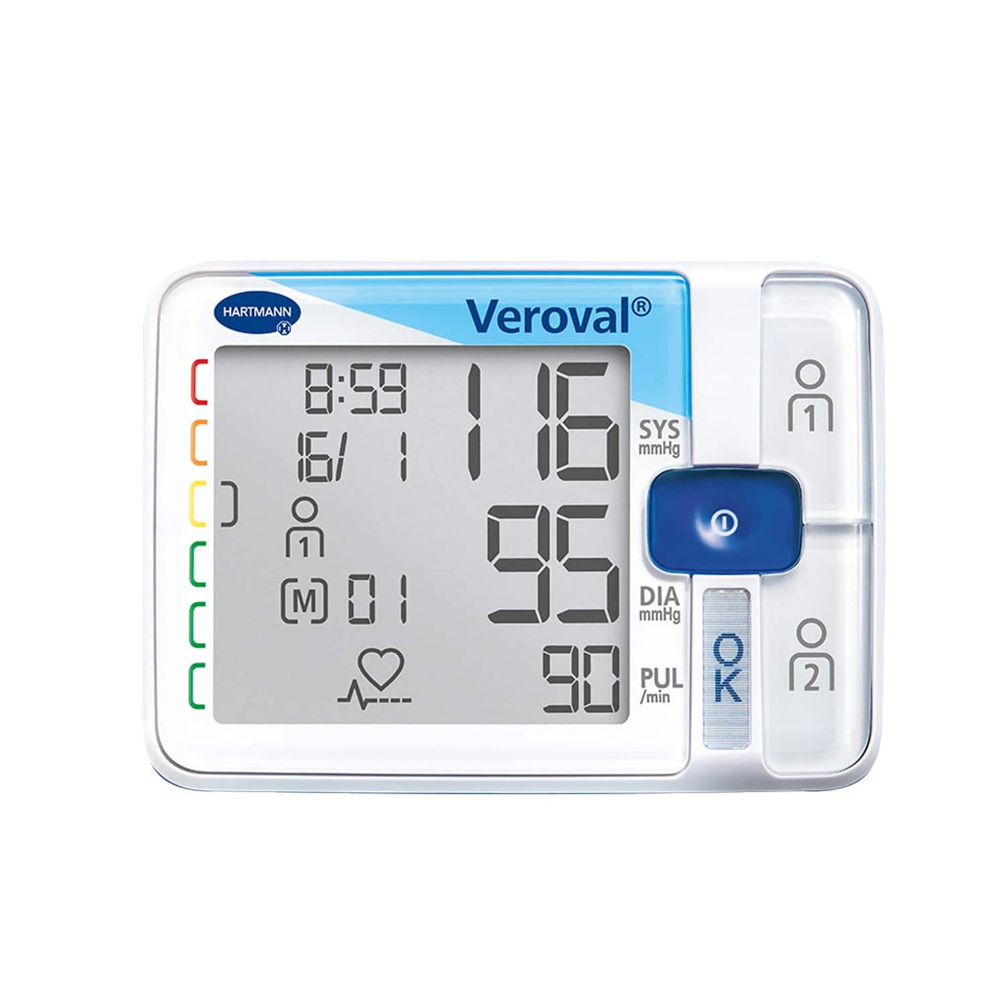 Veroval Blutdruckmessgerät am Handgelenk - weißes Display, Manschette angelegt, tragbares Design - Med-Praxisbedarf