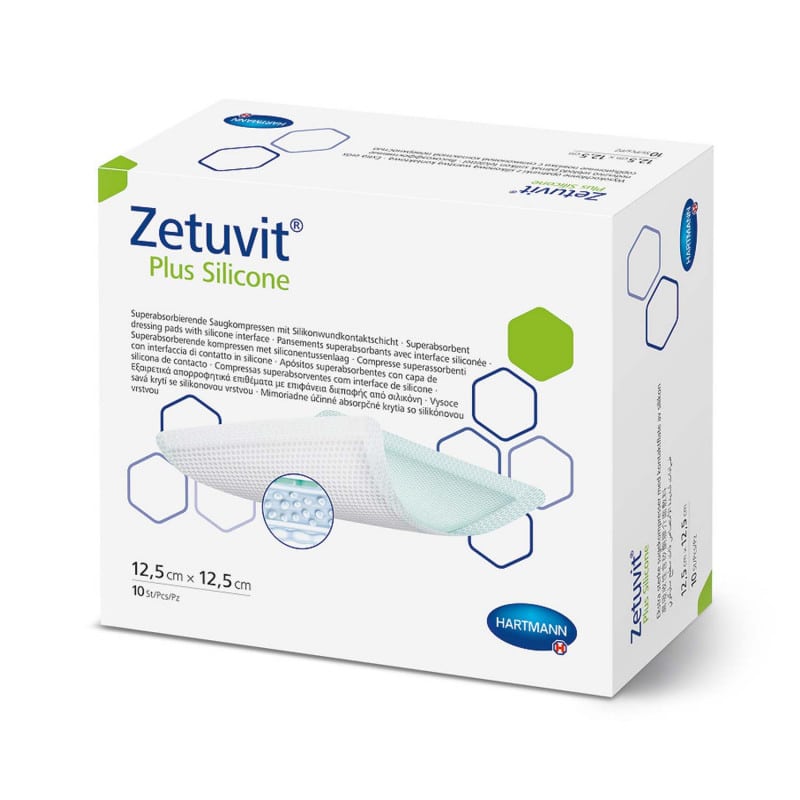 Zetuvit Plus Silicone Wundauflage - mit Silikon-Wundkontaktschicht, verklebt nicht - Paul Hartmann - Med-Praxisbedarf