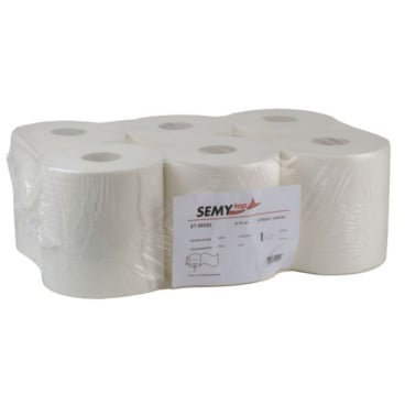 Papierhandtuchrolle 1-lagig hochweiß - Ø 19 cm, praktische Hygiene-Lösung - Med-Praxisbedarf