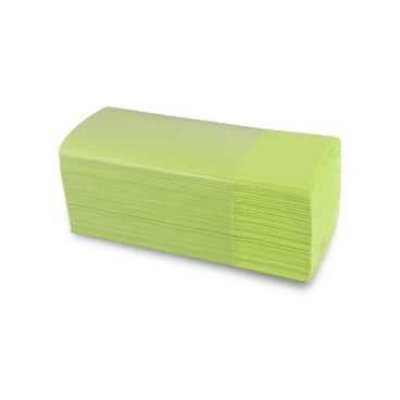 Papierhandtücher grün 24x21 cm - 2-lagige Falthandtücher für Sanitärräume - Med-Praxisbedarf