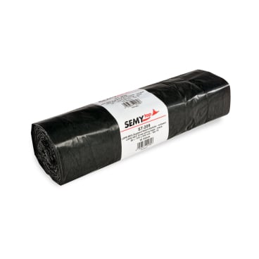 Semytop Müllsack 60 Liter schwarz - Typ 70 mit praktischem Zugband - Med-Praxisbedarf