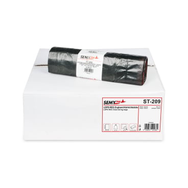 Müllbeutel mit Zugband Semytop Typ 70 - 60 Liter Volumen, schwarz - Med-Praxisbedarf