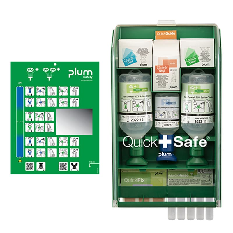 QuickSafe Erste-Hilfe Box geöffnet - zeigt Inhalt und Organisation für medizinischen Bedarf - Med-Praxisbedarf