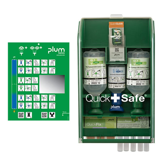 Plum QuickSafe Erste-Hilfe-Station wandmontiert - Maße 430x253x92 mm, Hilfe bei Verletzungen - Med-Praxisbedarf