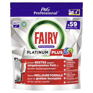 Platinum Plus Spülmaschinentabs von Fairy Professional - für glänzendes Geschirr in medizinischen Einrichtungen - Med-Prax...