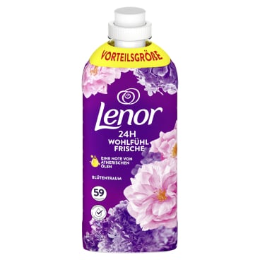 Lenor Weichspüler Blütentraum - Flasche 1 Liter, frischer Blumenduft für Klinikwäsche - Med-Praxisbedarf