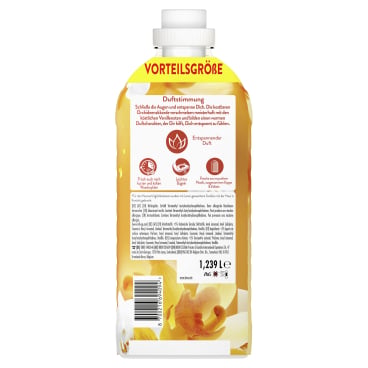 Lenor Weichspüler Goldene Orchidee 1L - Flasche von der Seite, exotischer Orchideenduft - Med-Praxisbedarf