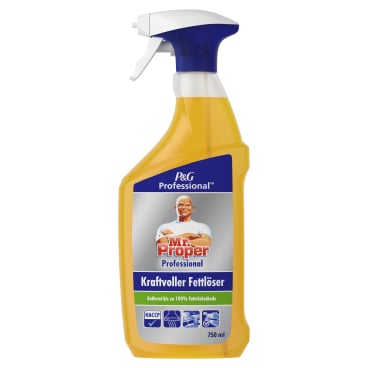 Mr. Proper Professional Kraftvoller Fettlöser - HACCP-konform, hochwirksamer Reiniger - Med-Praxisbedarf