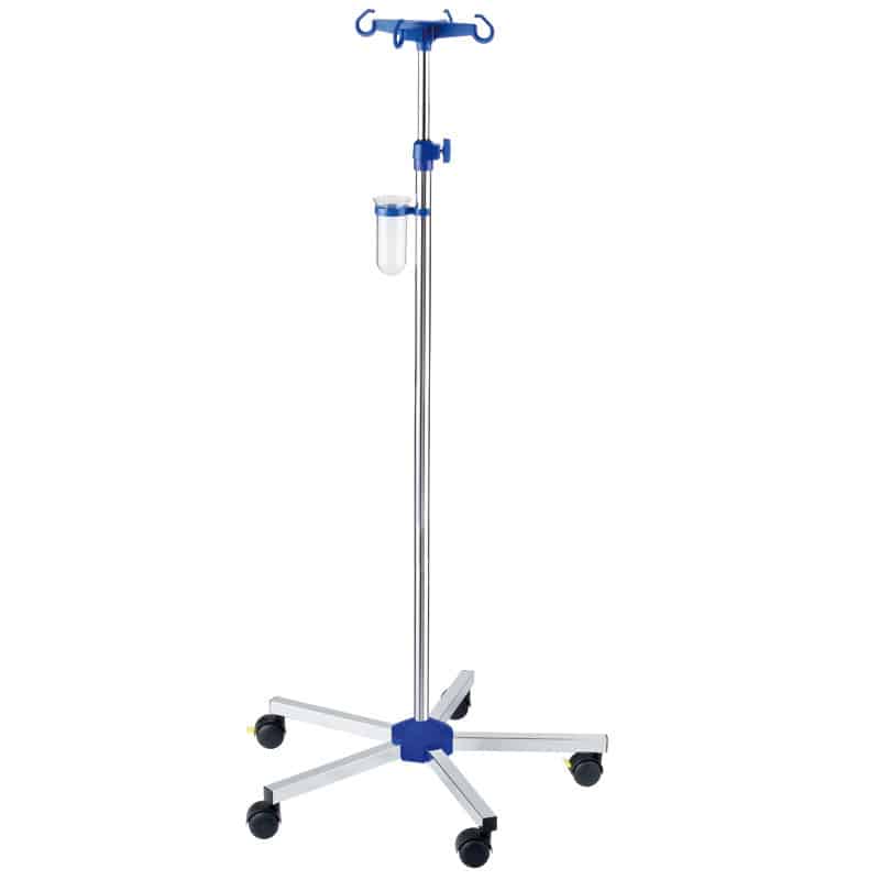 Infusionsständer mit 5-Fuß-Fahrgestell - von Provita, vielseitig in Praxis, Krankenhaus und Pflege einsetzbar - Med-Praxis...