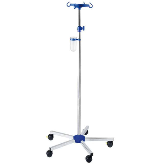 Infusionsständer mit 5-Fuß-Fahrgestell - von Provita, vielseitig in Praxis, Krankenhaus und Pflege einsetzbar - Med-Praxis...