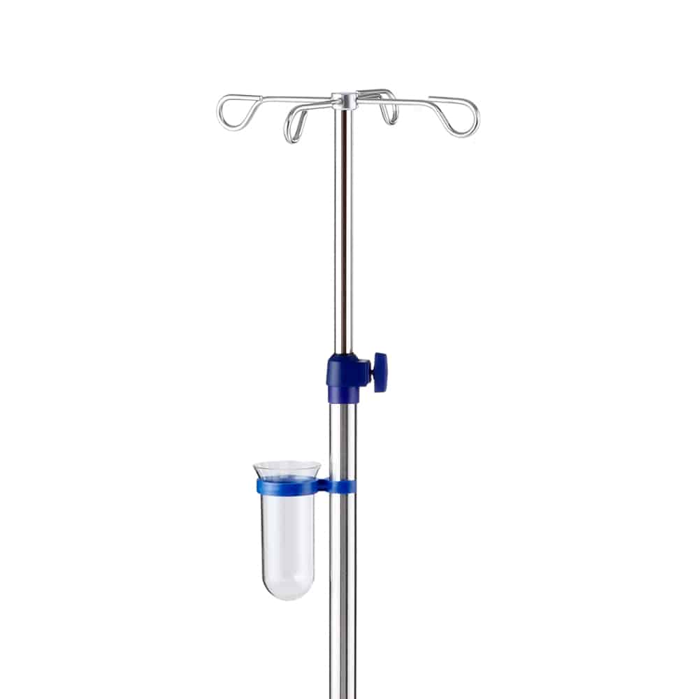 Stabiler Infusionsständer mit Beschwerung - sicherer Stand für Infusomate durch 4,3 kg Basisgewicht - Med-Praxisbedarf
