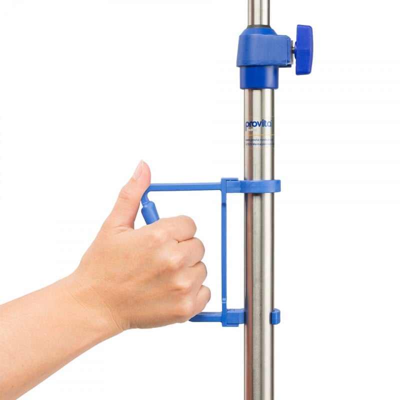Hygieneschiebegriff CLIC für Infusionsständer - für Rohre 25 mm Durchmesser, einfach zu befestigen - Med-Praxisbedarf