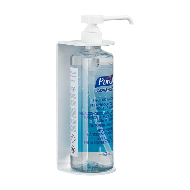 Purell Wand-Flaschenhalterung rund - für 500ml Pumpflasche in Praxis und Klinik - Med-Praxisbedarf