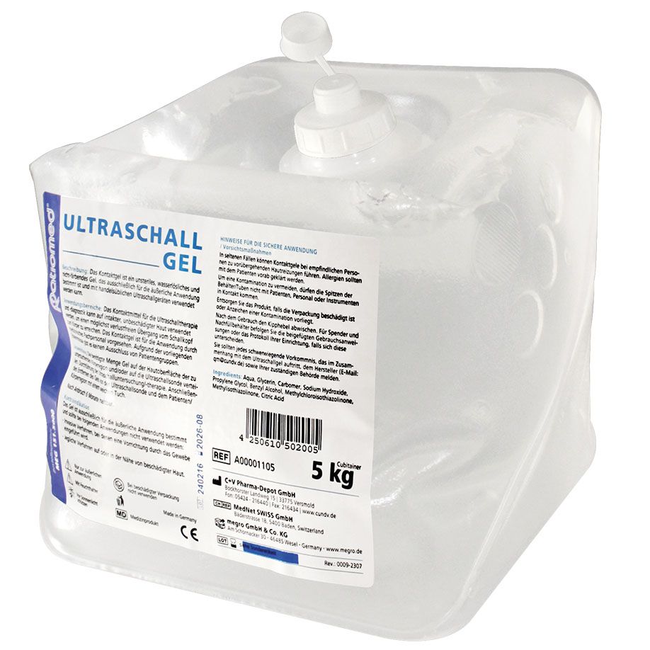 Ultraschallgel ratiomed im Spender - 1 Liter mit Pumpe, ergonomisch, klinisch getestet - Med-Praxisbedarf