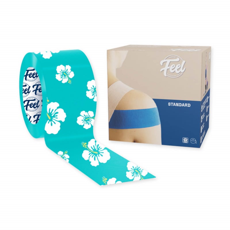 Feel Standard Tape auf Hautrolle - hautfreundliches Kinesiologie Tape, 5 cm Breite - Med-Praxisbedarf