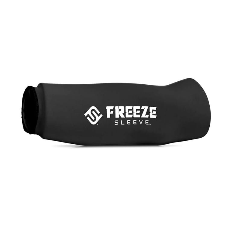 Freeze Sleeve Bandage angewandt am Knie - Bandage zur Kühlung oder Erwärmung - Med-Praxisbedarf