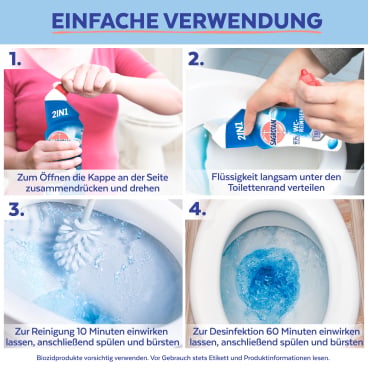SAGROTAN WC-Reiniger Flasche - für Toilettenhygiene in Arztpraxen und Pflegeheimen - Med-Praxisbedarf