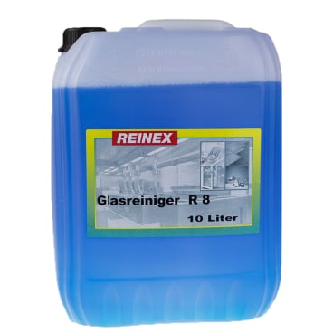 Glasreiniger Reinex Glasrein im Einsatz - für glänzende Oberflächen in Klinik und Praxis - Med-Praxisbedarf