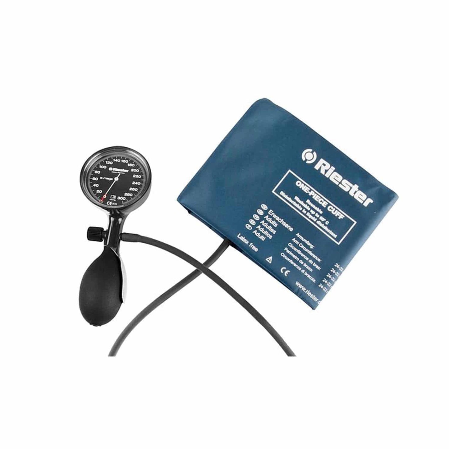 e-mega Aneroid-Blutdruckmessgerät Manometer - präzises Analog-Messwerk mit großer Skala - Med-Praxisbedarf
