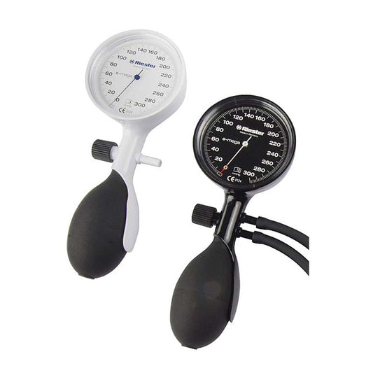 e-mega Aneroid-Blutdruckmessgerät - manuelles Blutdruckmessgerät mit Manometer und Manschette - Med-Praxisbedarf