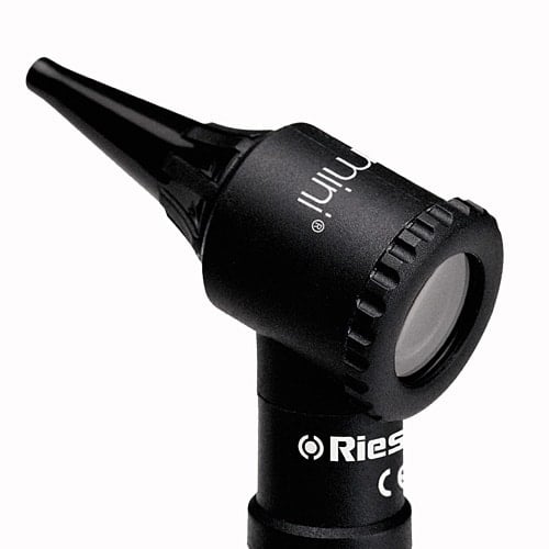 Otoskop mit Fiberoptik ri-mini - Kompaktes Set zur Untersuchung des Gehörgangs in der Praxis - Med-Praxisbedarf