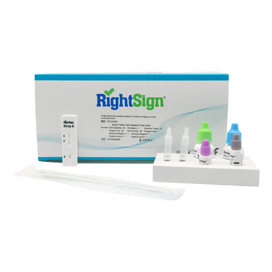 Right Sign Streptokokken Schnelltest 25 Stück - Nachweis von Streptokokken-A-Antigenen - Med-Praxisbedarf