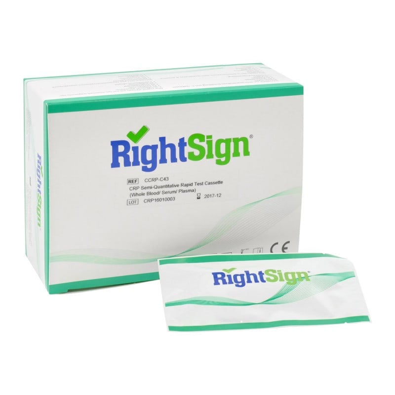 Right Sign CRP-Test semi-quantitativ 25 Stück - Nachweis von C-reaktivem Protein in Blut - Med-Praxisbedarf