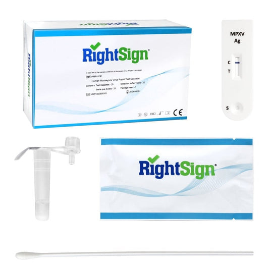 RightSign Affenpocken-Antigentest - Qualitativer Schnelltest für humane Affenpocken-Antigene - Med-Praxisbedarf