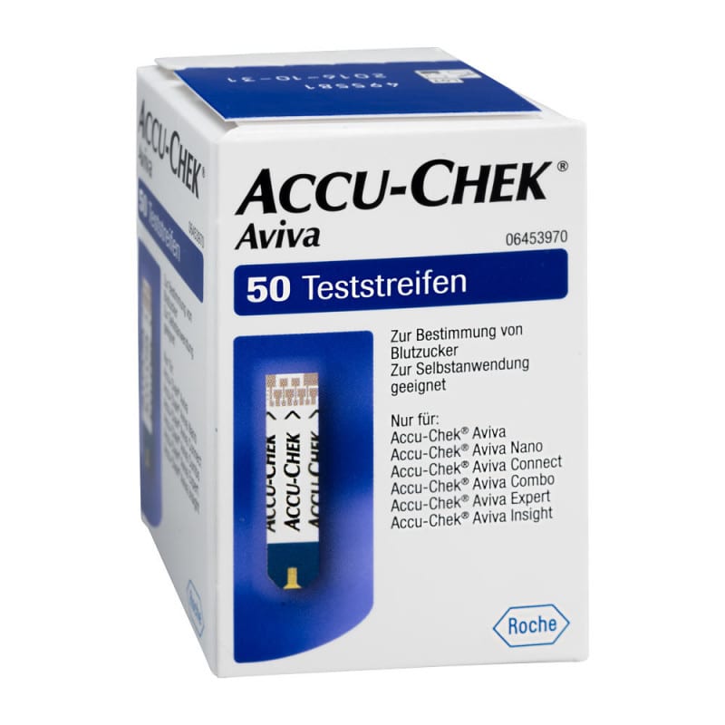 Accu-Chek Aviva Teststreifen - Blutzuckermessstreifen für Accu-Chek Aviva, Aviva Nano und Combo - Med-Praxisbedarf