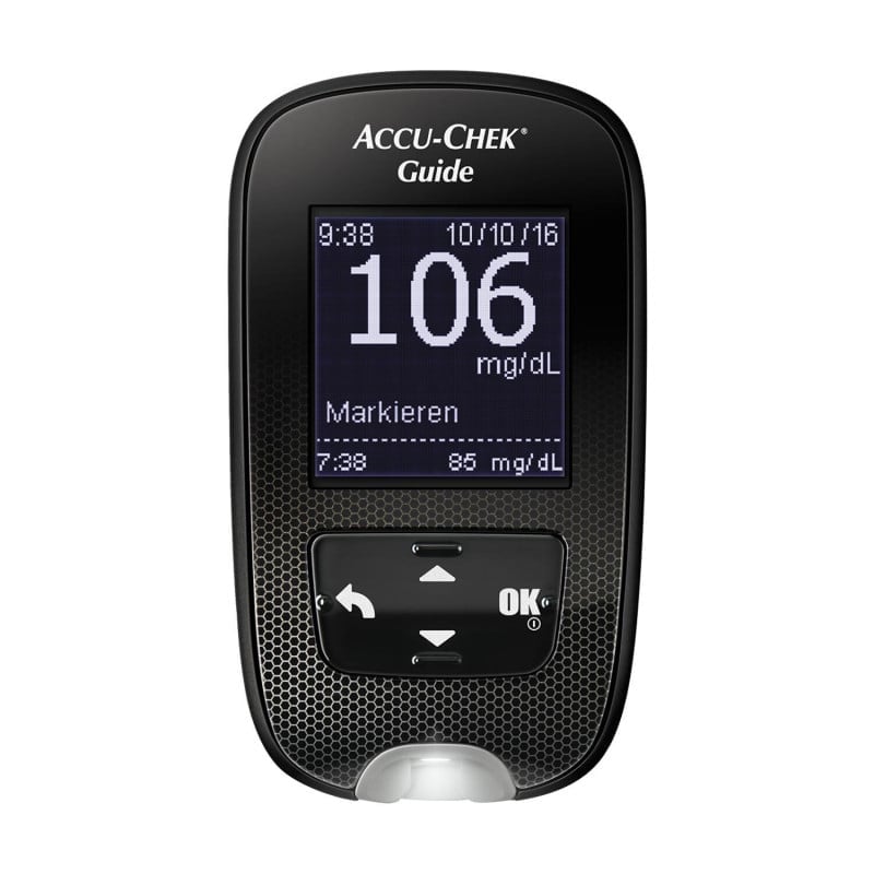 Accu-Chek Guide Blutzuckermessgerät - für Arztpraxen und Kliniken, Speicher für 720 Werte - Med-Praxisbedarf