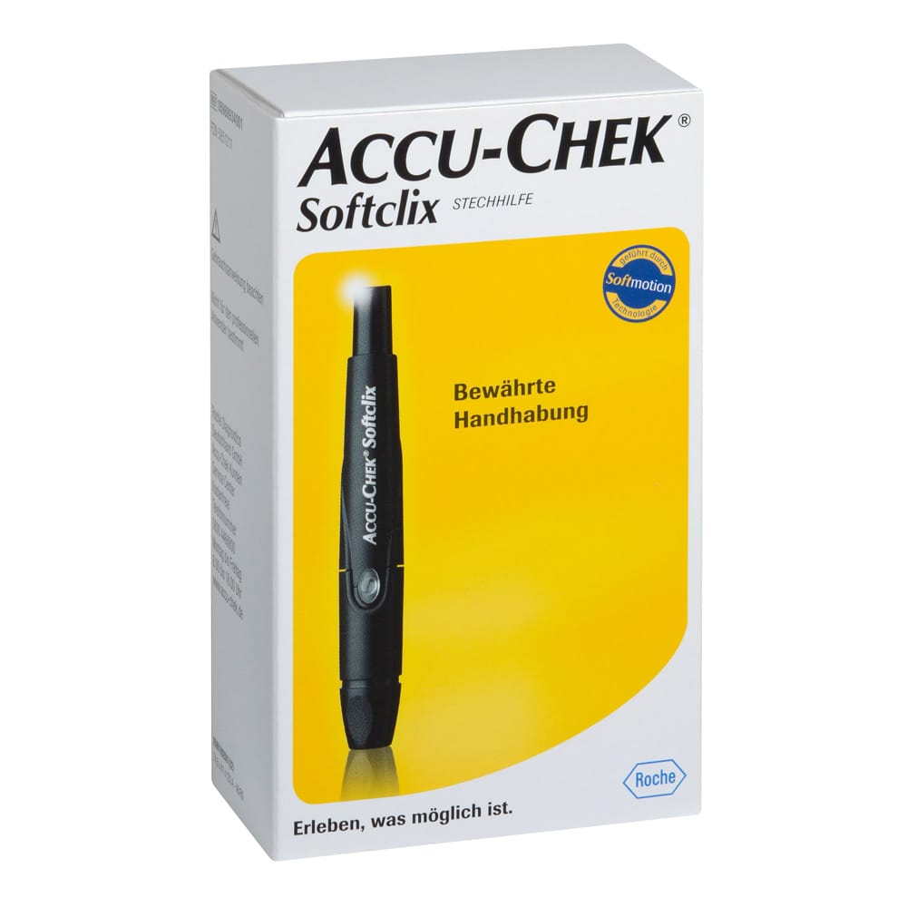 Accu-Chek Softclix schwarze Stechhilfe von Roche - praktisches Gerät für die Blutzuckermessung - Med-Praxisbedarf