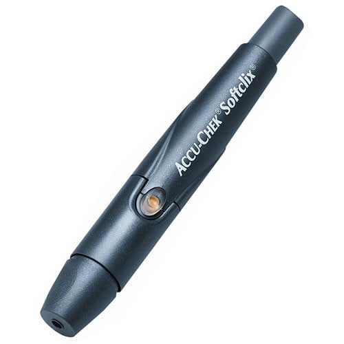 Accu-Chek Softclix Stechhilfe schwarz - mit einstellbarer Einstechtiefe, ergonomisch - Med-Praxisbedarf