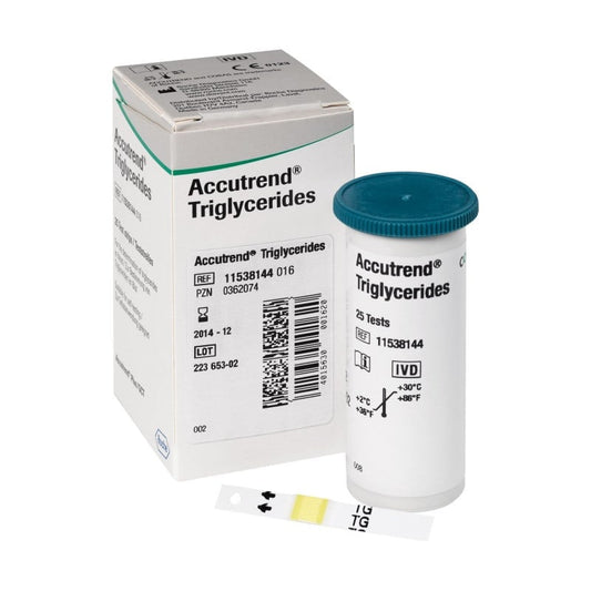 Accutrend Triglyceride Teststreifen für Accutrend Plus System - zur Bestimmung des Triglyzerid-Wertes - Med-Praxisbedarf