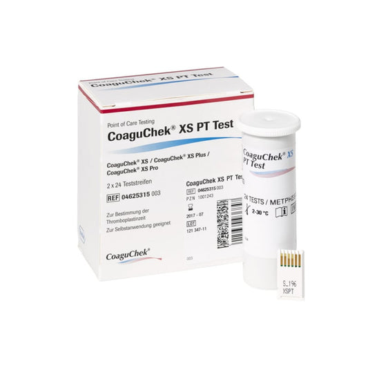 CoaguChek XS PT Teststreifen - zur Bestimmung von INR- und Quick-Werten