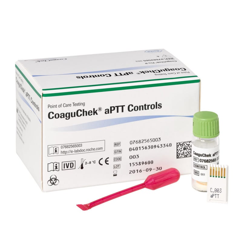 CoaguChek aPTT Controls Kontrolllösung - Fläschchen für Systemprüfung und Qualitätskontrolle - Med-Praxisbedarf