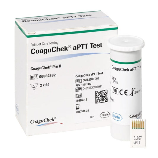 CoaguChek aPTT Teststreifen - Blisterpackung zur Blutgerinnungszeit-Messung, für Geräte - Med-Praxisbedarf