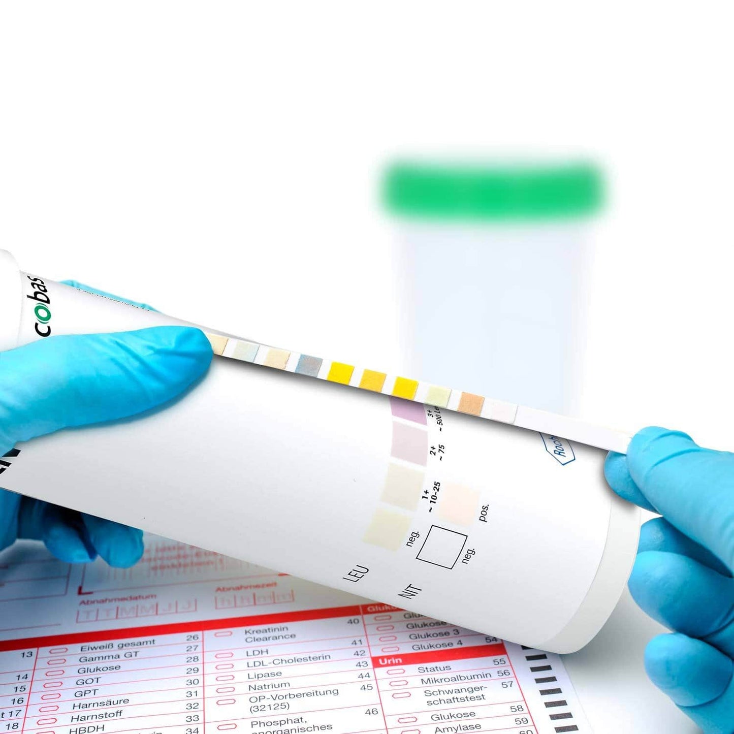 Urinteststreifen Combur 2 Test LN - 50 Teststreifen, schnelles Ergebnis in 2 Minuten - Med-Praxisbedarf