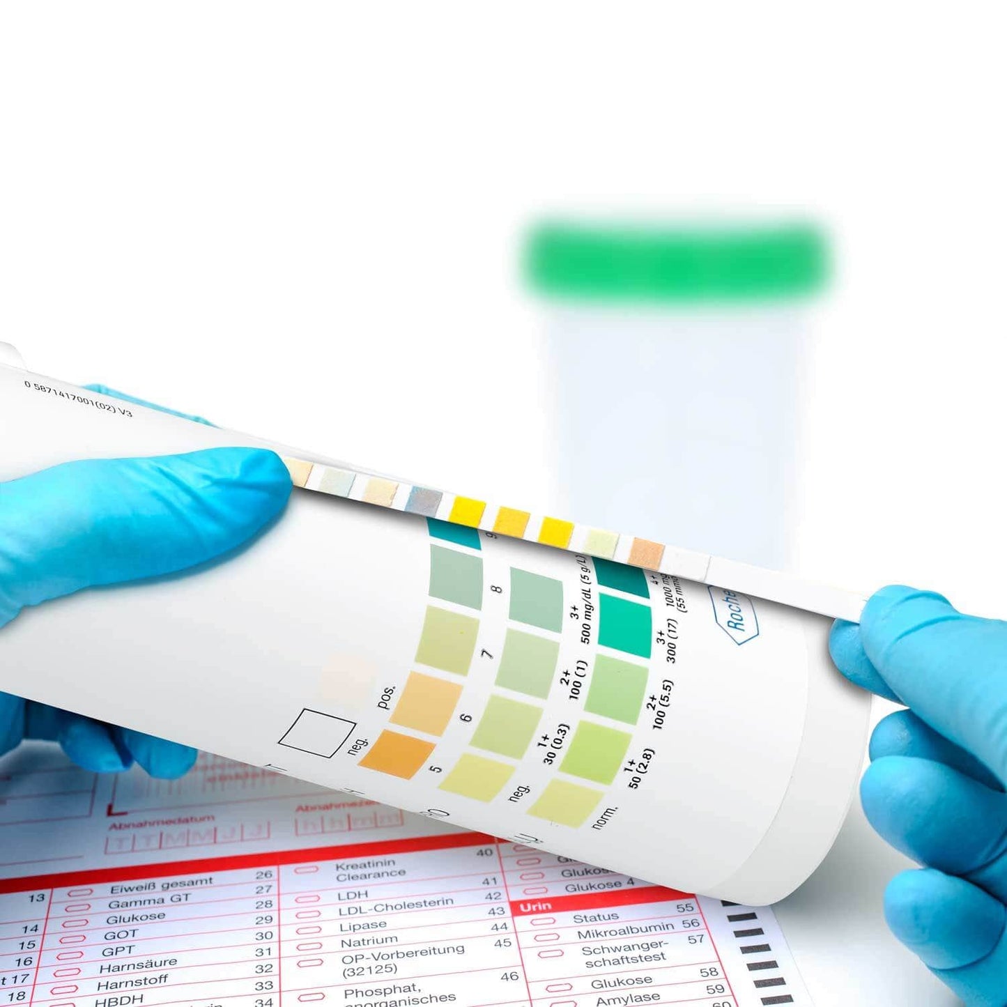 Urinteststreifen Combur 4 Test N - 50 Einheiten, Hilfsmittel für medizinische Einrichtungen - Med-Praxisbedarf
