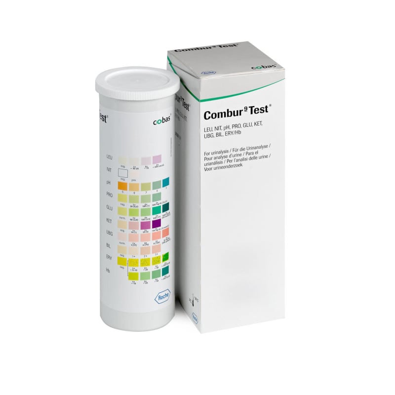 Combur 9 Teststreifen Urintest - 9 Parameter inkl. Glucose und Eiweiß - Med-Praxisbedarf