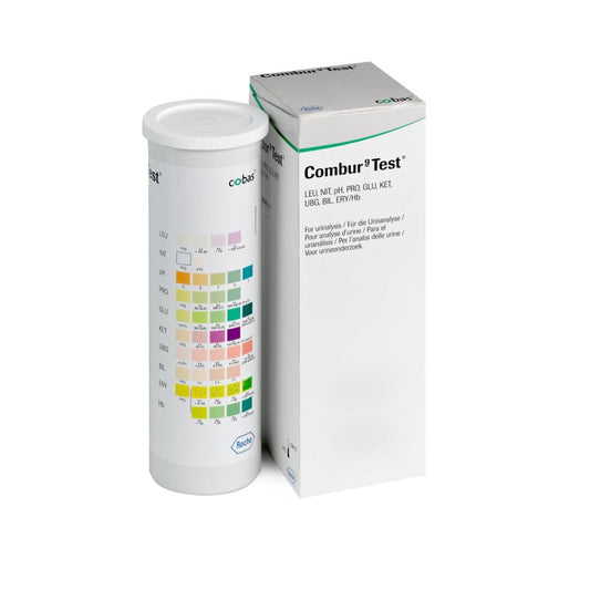 Combur 9 Teststreifen Urintest - 9 Parameter inkl. Glucose und Eiweiß - Med-Praxisbedarf