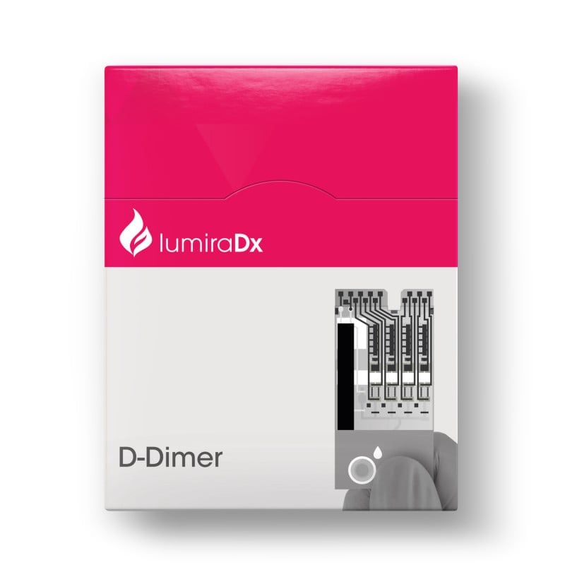 LumiraDX Schnelltest auf Arbeitsfläche - dargestellt in der klinischen Anwendungsumgebung - Med-Praxisbedarf