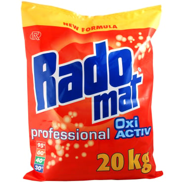 Radomat Vollwaschmittel OXI aktiv im Einsatz - professionelles Vollwaschmittel für medizinische Textilien - Med-Praxisbedarf