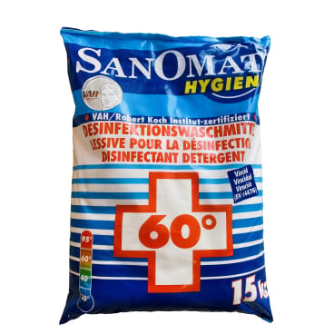 Sanomat Desinfektionswaschmittel Flasche - für chemo-thermische Desinfektion in der Profiwäscherei - Med-Praxisbedarf