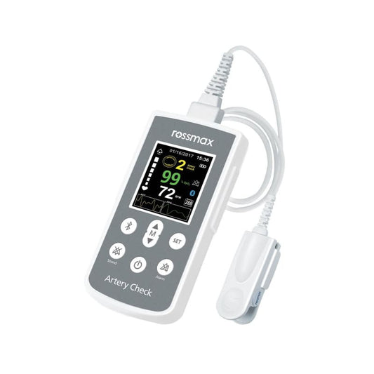 Pulsoximeter SA300 von Rossmax - misst SpO2, Puls und Arterienzustand in einer Minute - Med-Praxisbedarf