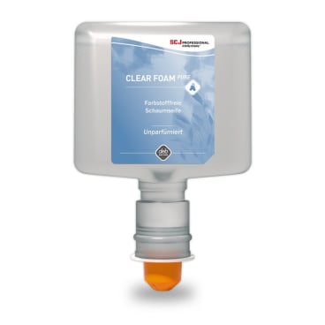 Clear Foam Pure Flasche Detail - pH-hautneutral, parfümfrei, von SC Johnson - Med-Praxisbedarf